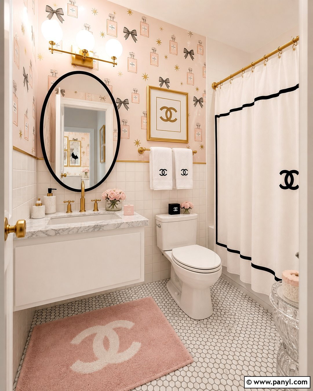 Blush Chanel Wallpaper Bathroom - 35 chanel wallpaper vintage ideas