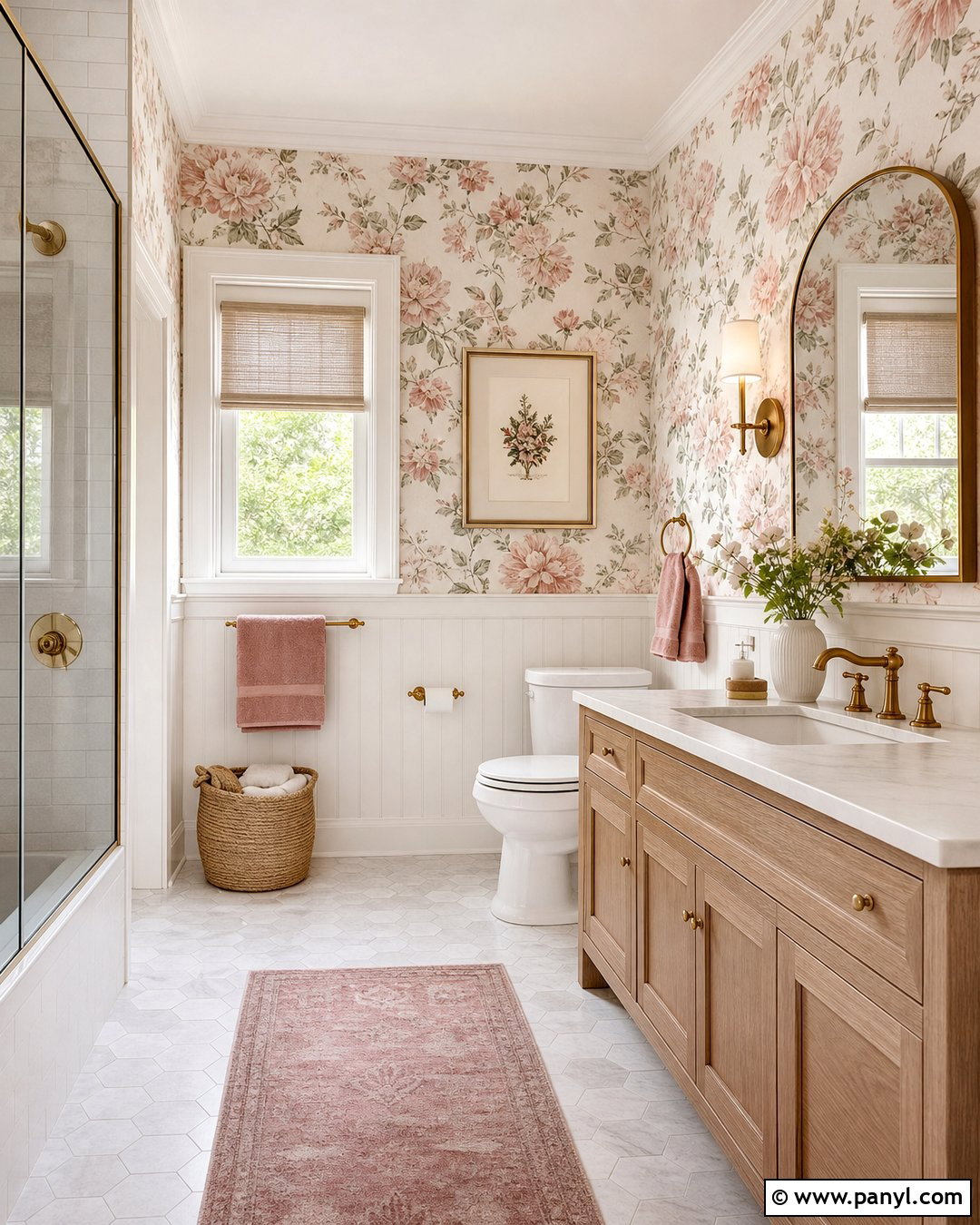 25 Pink Wallpaper Bathroom Ideas for a Chic, Playful Refresh