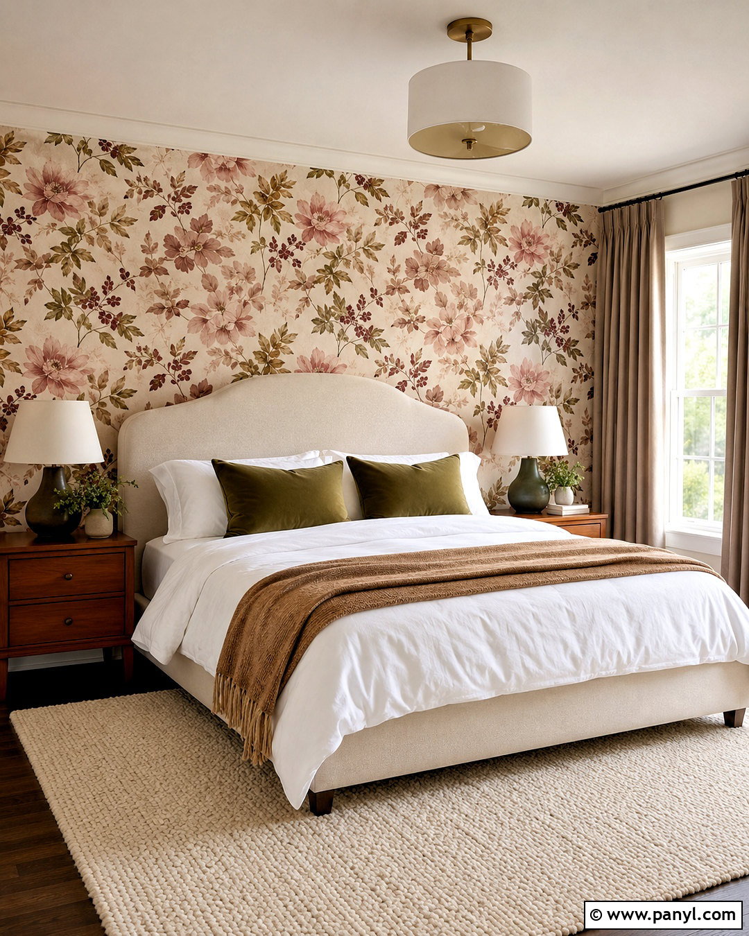 Blush Floral Wallpaper Guest Bedroom - 20 modern floral wallpaper ideas