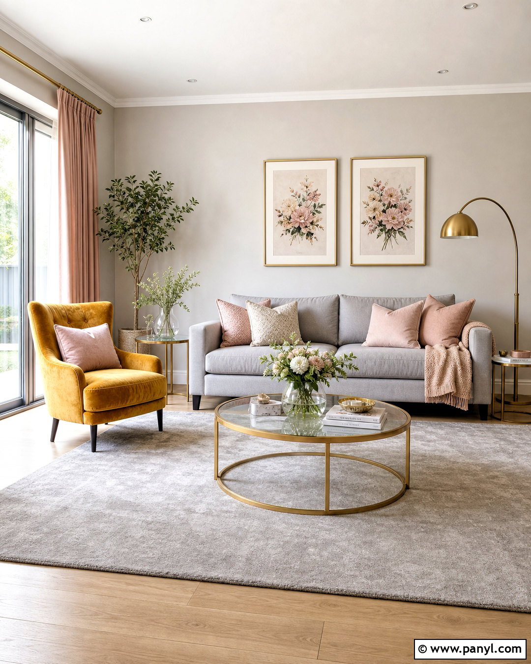 Blush Grey And Mustard Living Room - 20 grey and mustard living room ideas