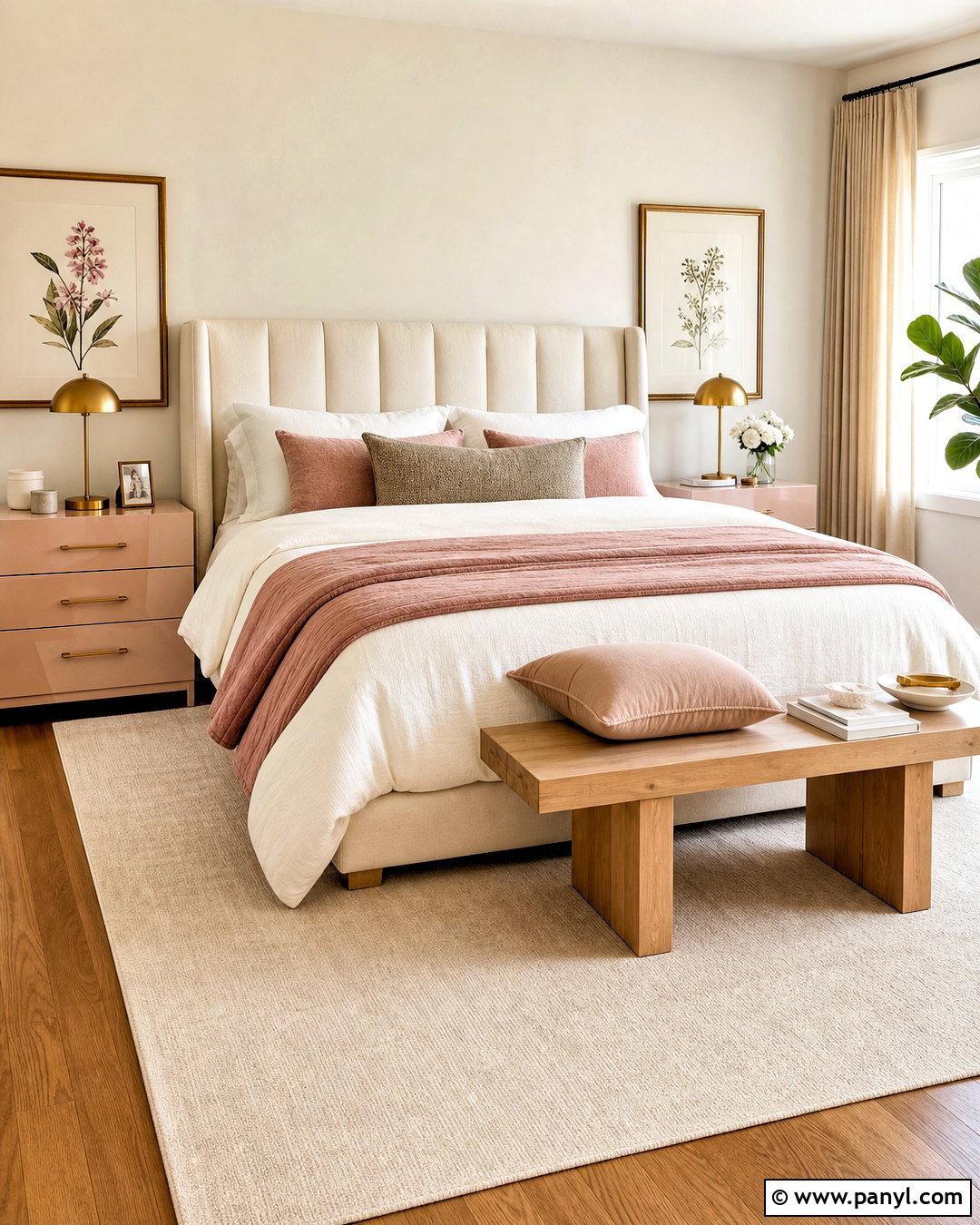 Blush High Gloss Bedroom Nightstands - 20 high gloss furniture ideas