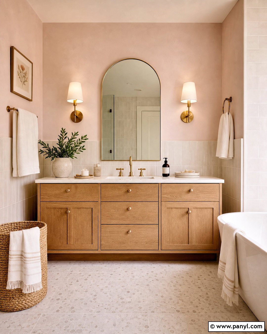 Blush Limewash Bathroom - 20 limewash colors