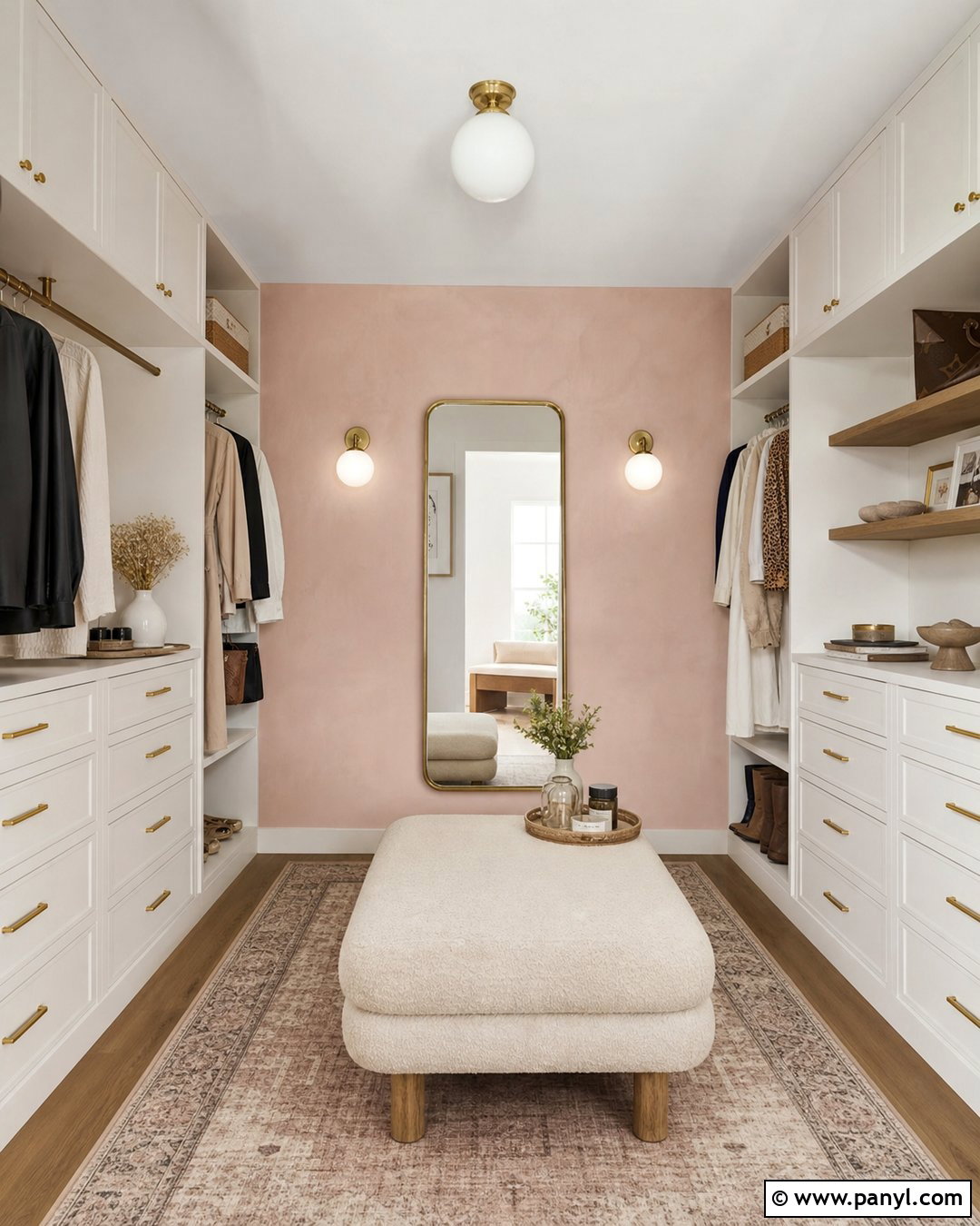 Blush Limewash Dressing Room - 50 Limewash Walls