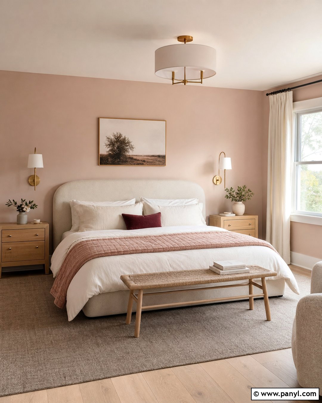 Blush Nude Bedroom - 30 Nude Wall Color Ideas