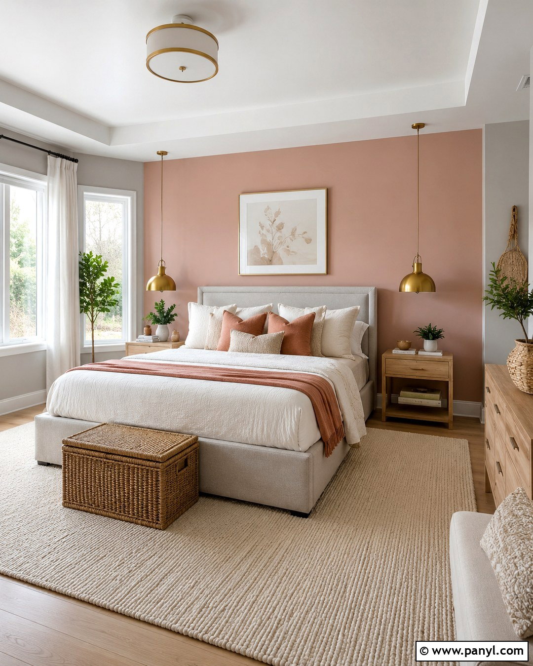 Blush Pink Accent Wall - 20 Accent Wall To Go With Gray Walls
