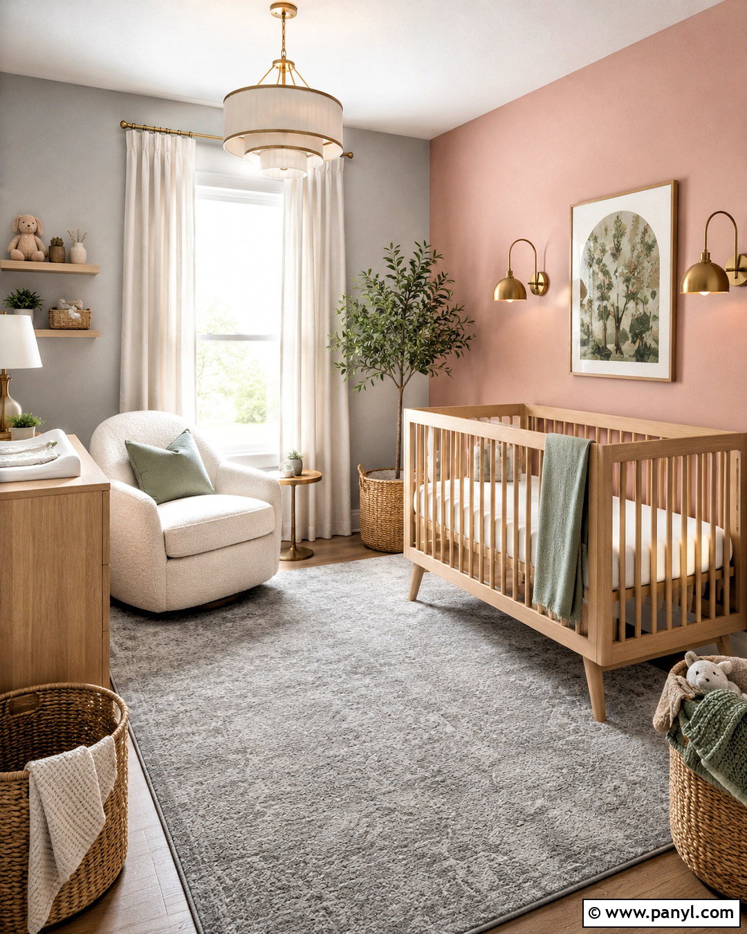 Blush Pink Accent Wall - 20 accent wall colors that go with gray ideas