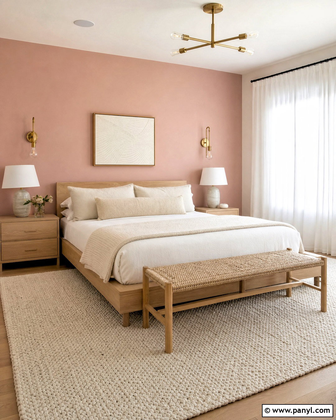 Blush Pink Accent Wall Bedroom - 20 pink accent wall bedroom ideas