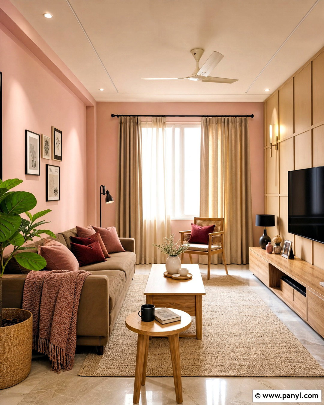 Blush Pink And Beige Hall Colour - 20 hall colour ideas indian ideas
