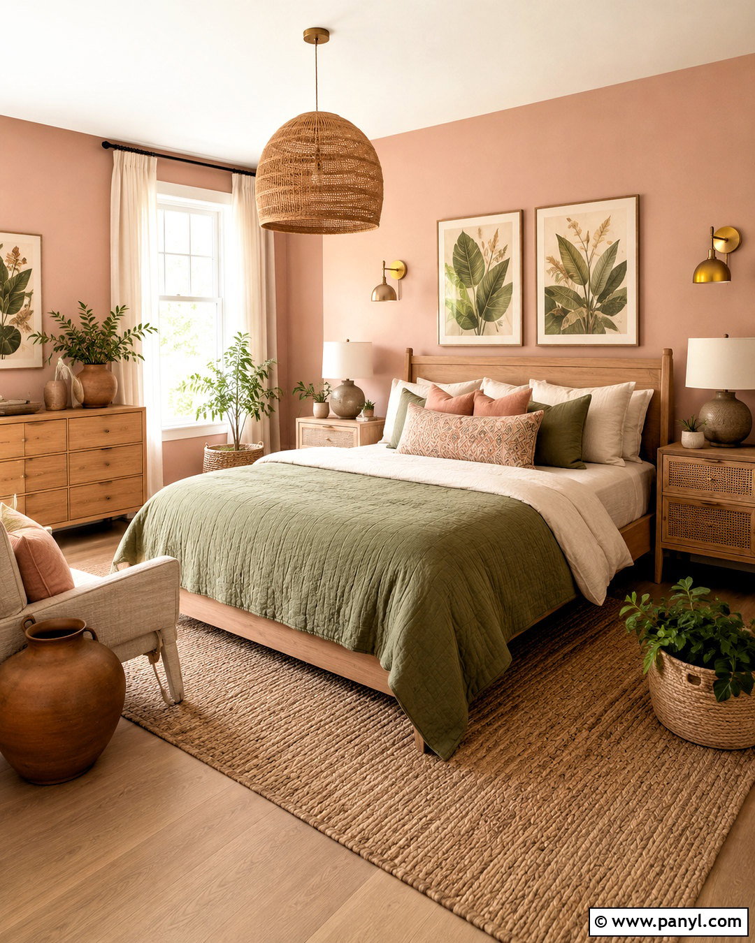 Blush Pink And Sage Boho Bedroom - 20 boho bedroom color palettes
