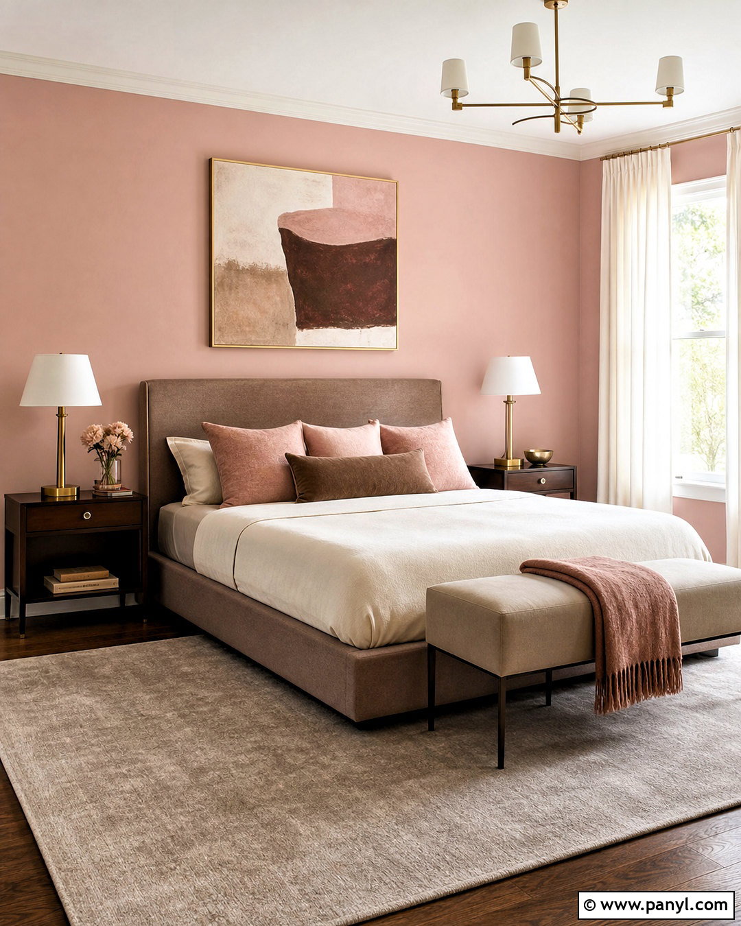 Blush Pink And Taupe Bedroom - 20 bedroom color combination ideas