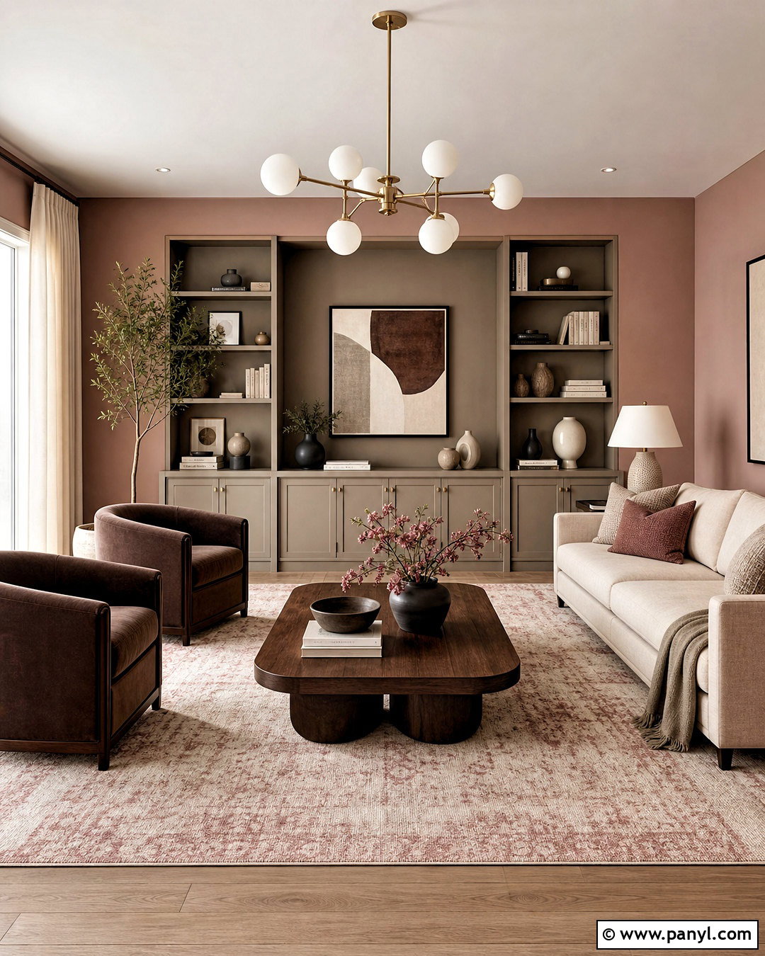 Blush Pink And Taupe Living Room Walls - 20 wall colour combinations living rooms