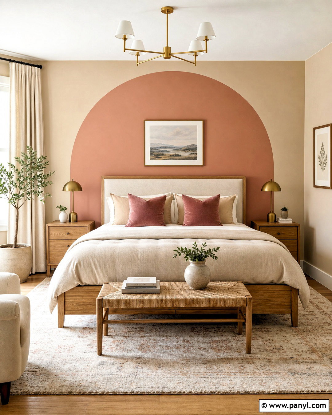 Blush Pink And Warm Beige Bedroom Walls - 20 bedroom wall colour combination ideas