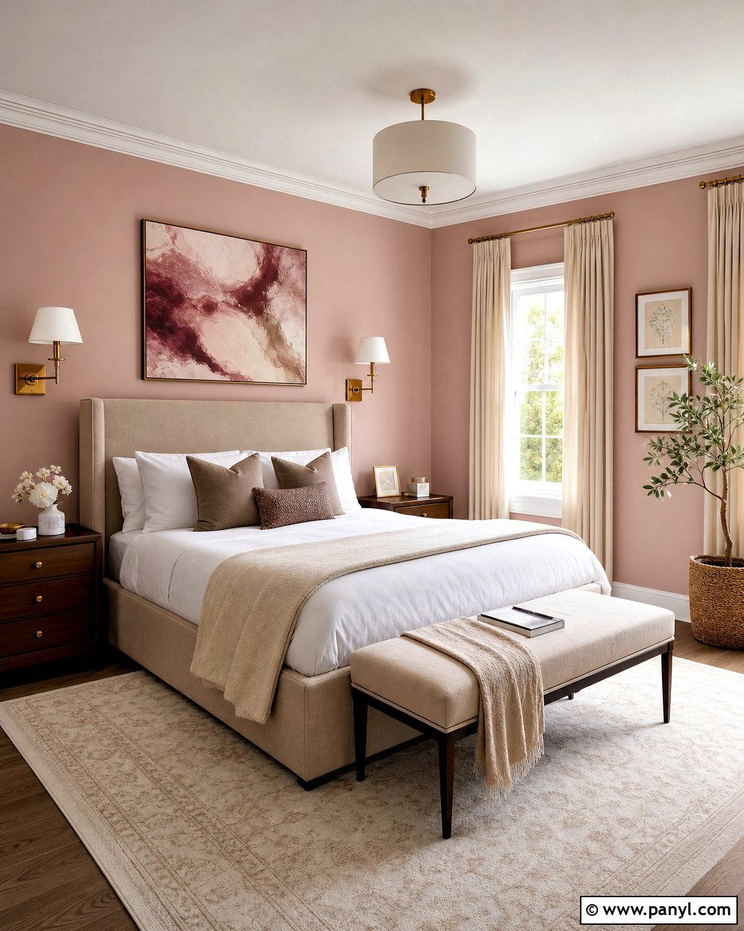 Blush Pink And Warm Beige Room Colour Combination - 20 room colour combination ideas
