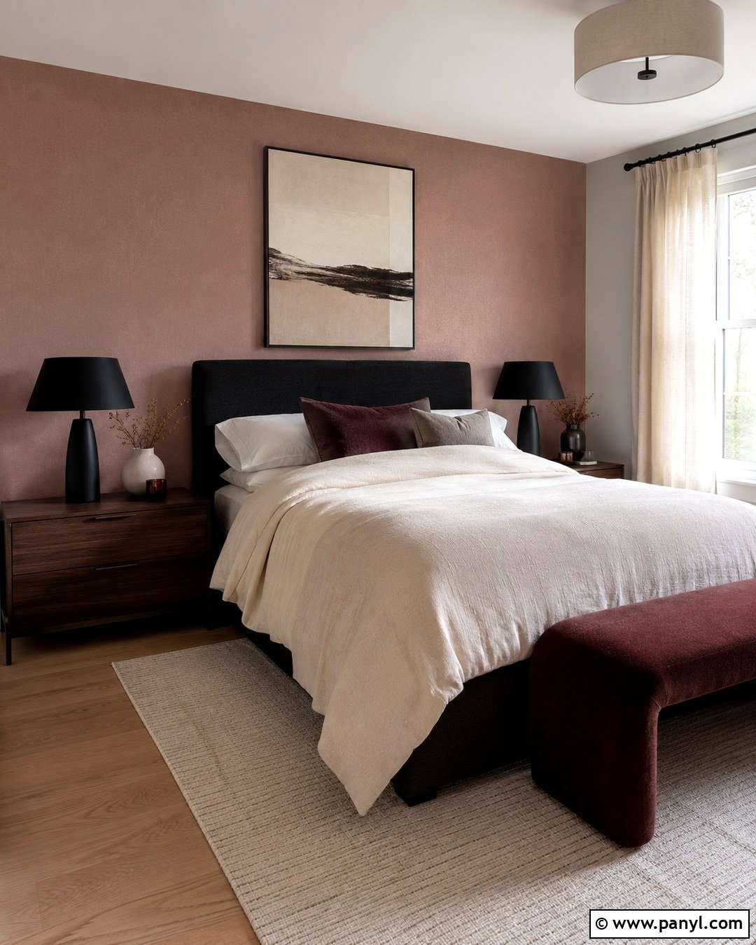 Blush Pink And Warm Gray Interior Walls - 20 Colour Combination For Interior Walls