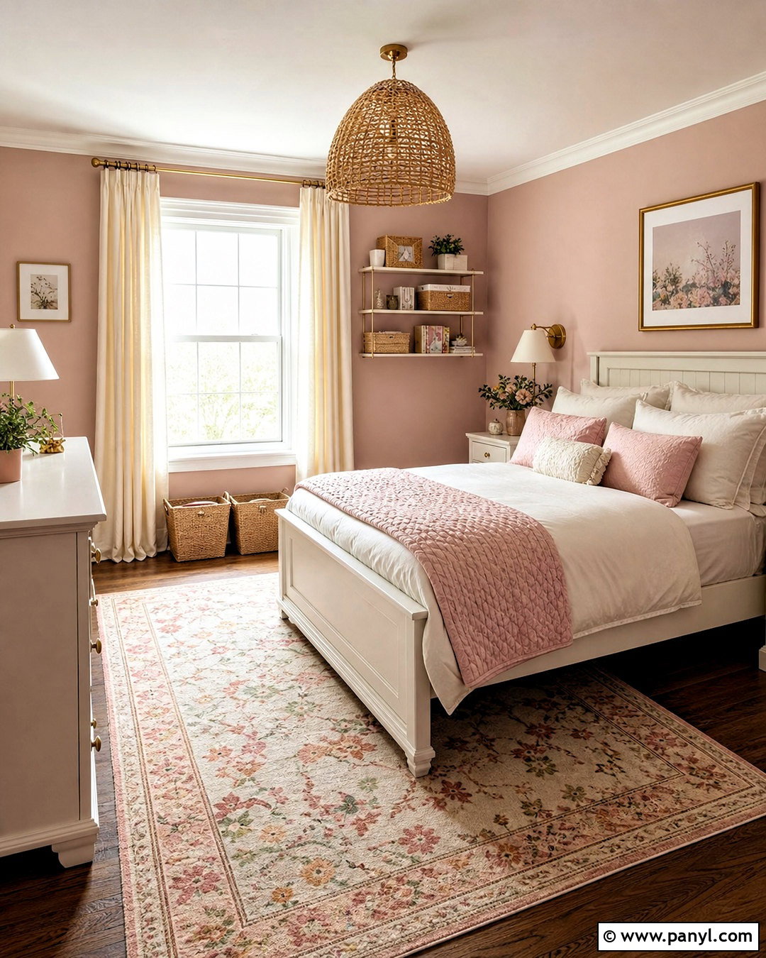 Blush Pink And Warm White Girls Bedroom - 20 girls bedroom color ideas