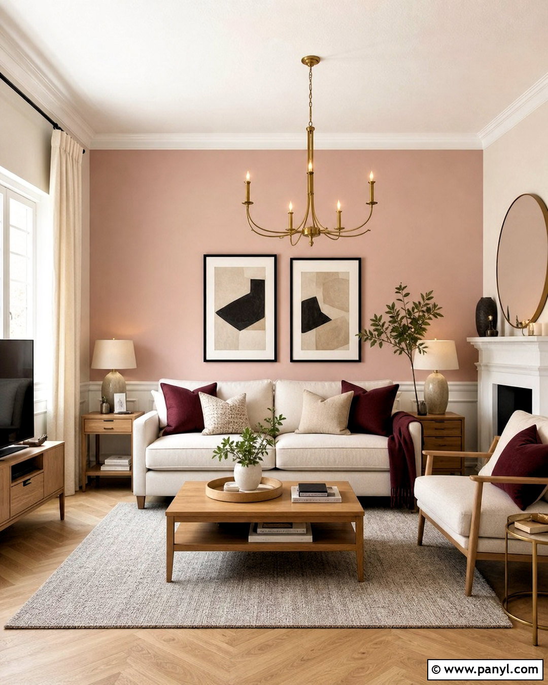 Blush Pink And Warm White Hall Walls - 20 hall painting wall colors combination ideas