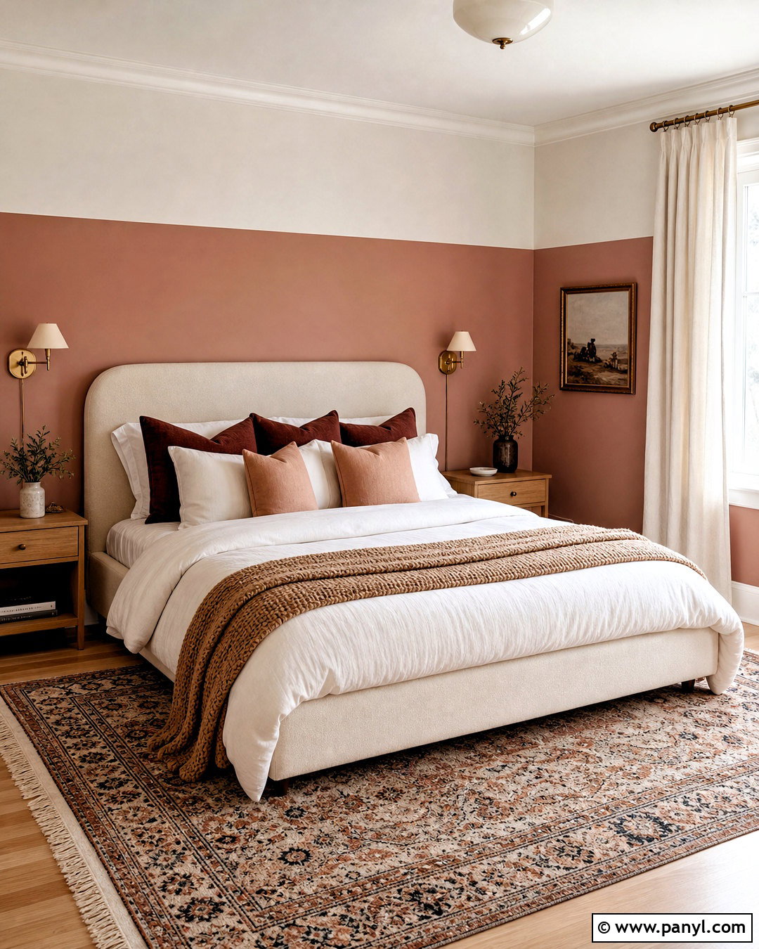 Blush Pink And Warm White Two Tone Wall - 20 two tone wall paint ideas