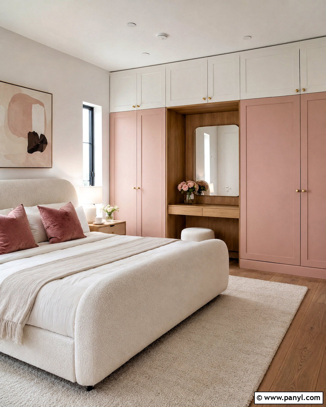 Blush Pink And Warm White Wardrobe - 20 colour coordinated wardrobe ideas