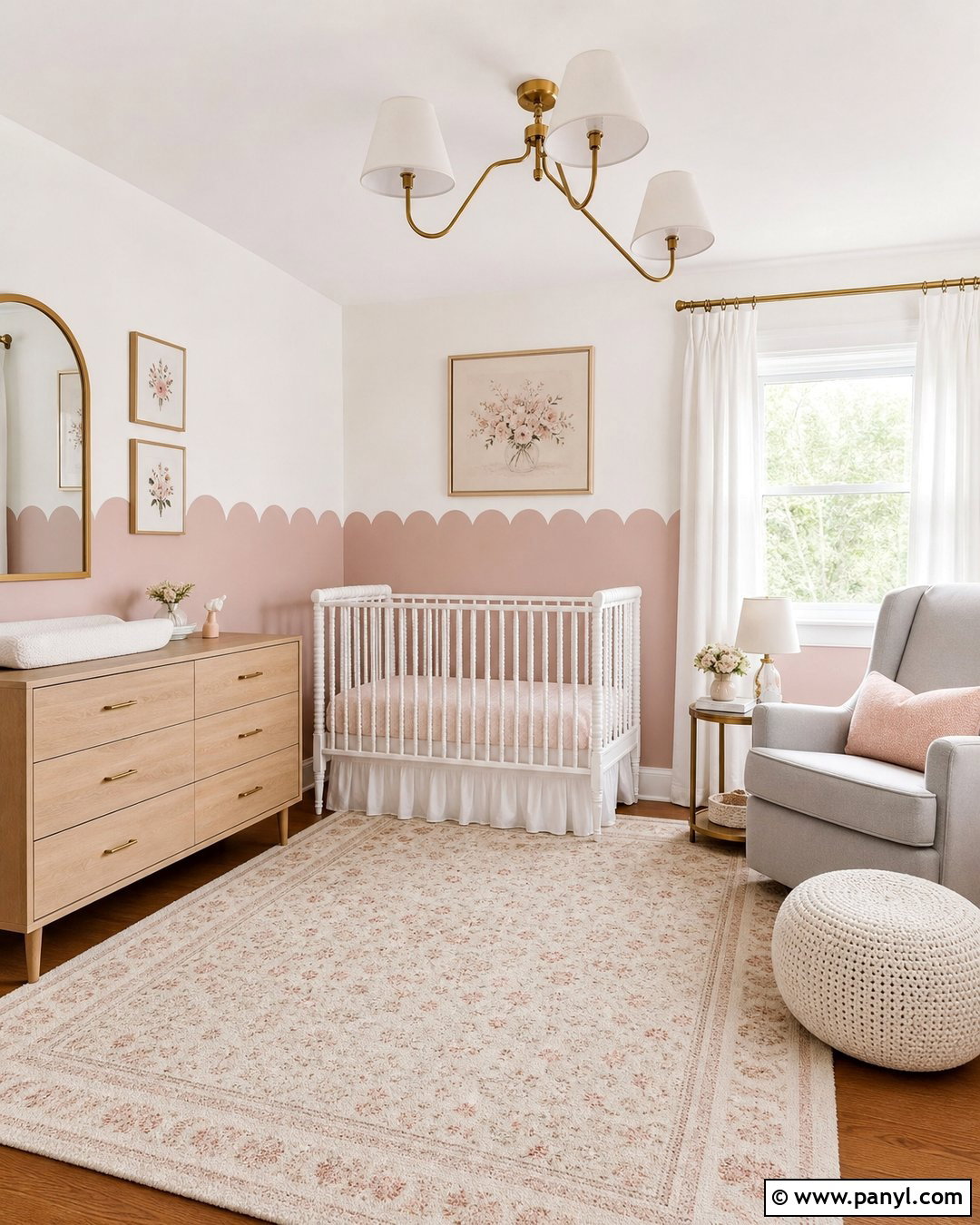 25 Two Tone Nursery Walls for a Playful, Polished Space
