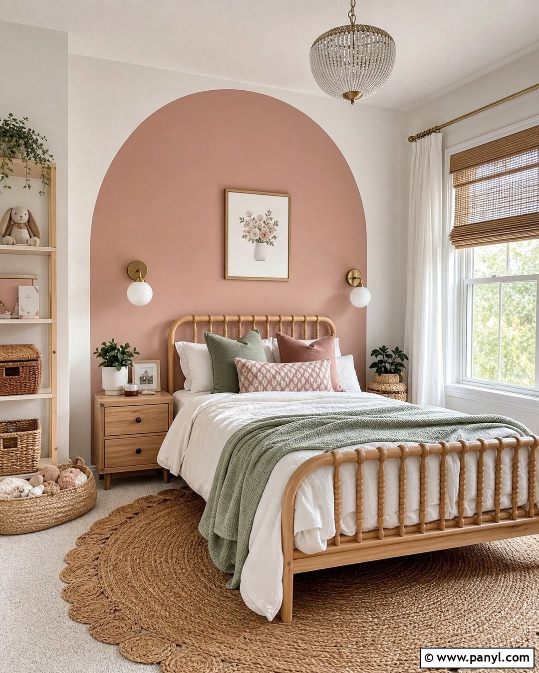 Blush Pink Arch Accent Wall - 25 Girls Room Paint Ideas Accent Walls