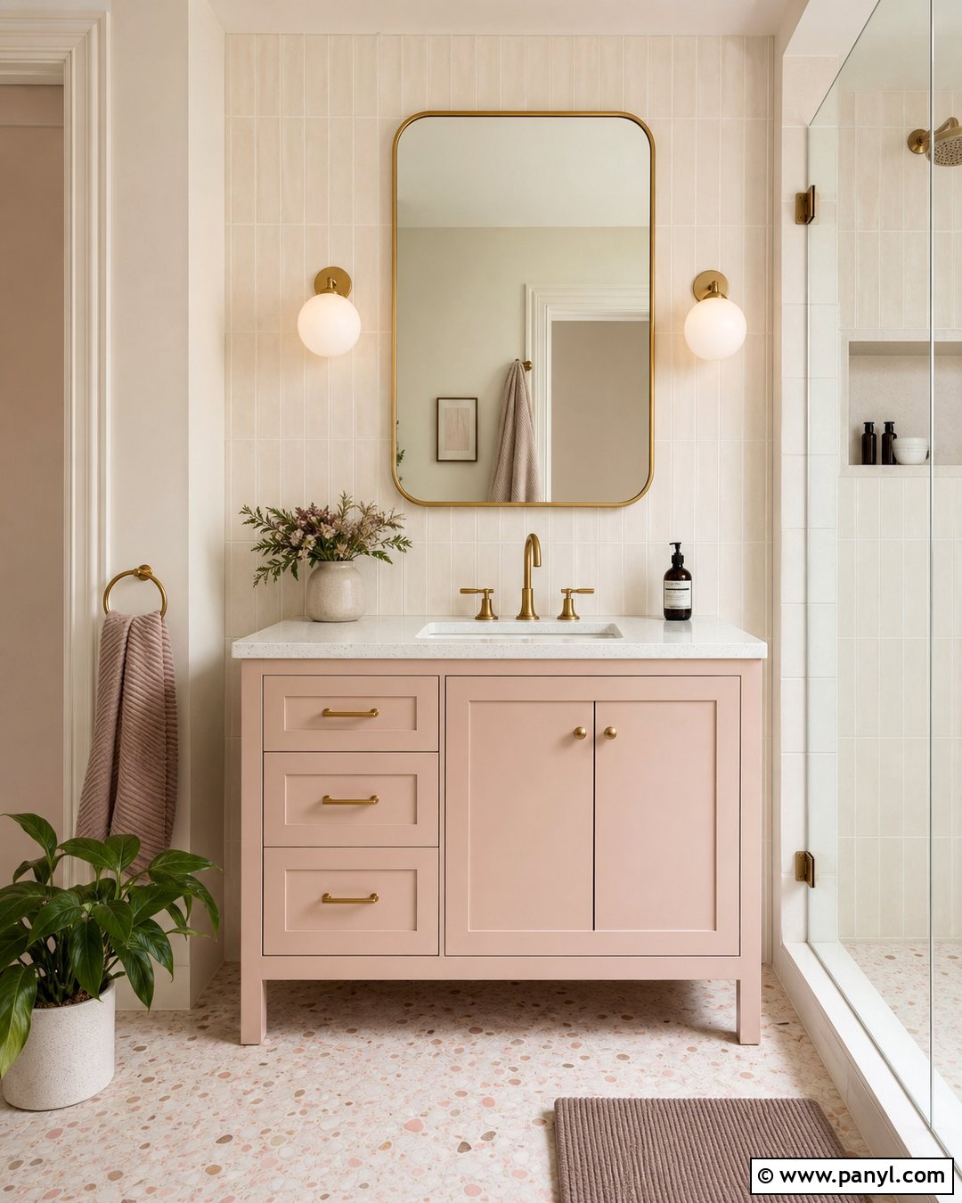 Blush Pink Bathroom Vanity - 35 painted bathroom vanity colors