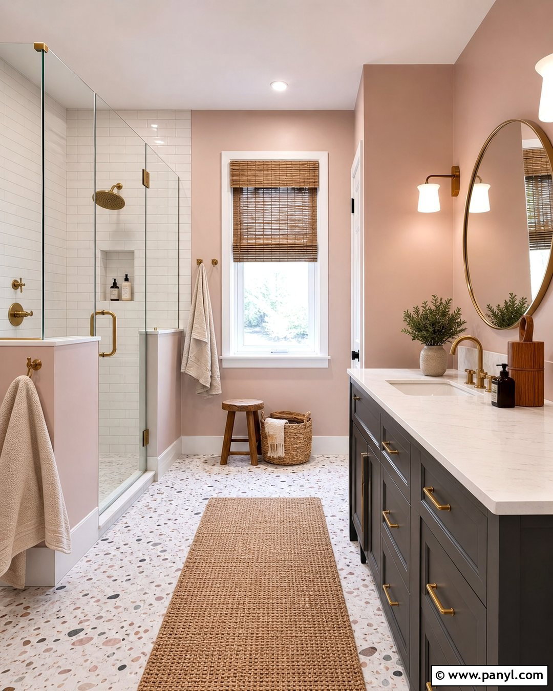 Blush Pink Bathroom Walls - 35 grey vanity bathroom wall colors