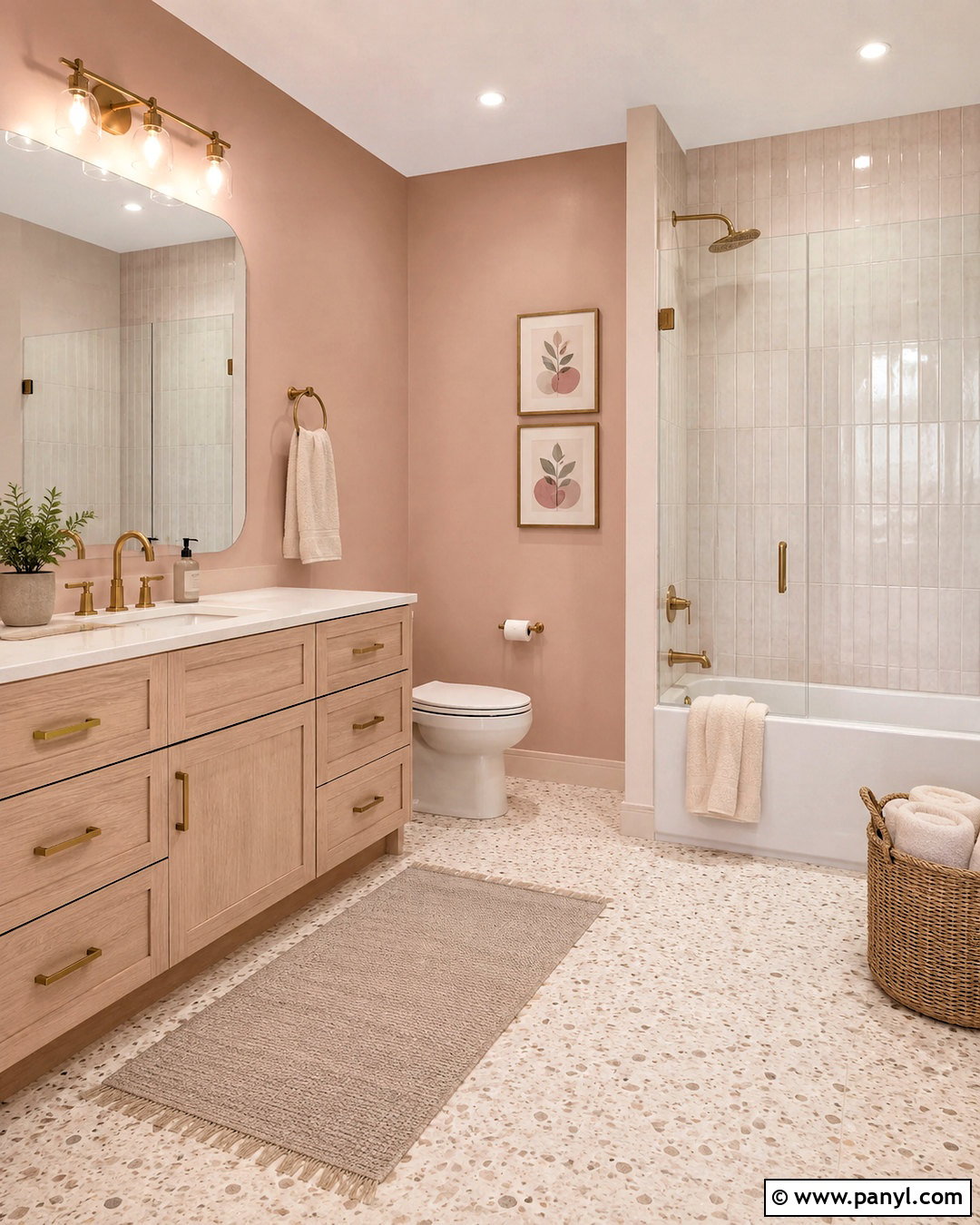 Blush Pink Bathroom Walls - 40 bathroom wall color ideas