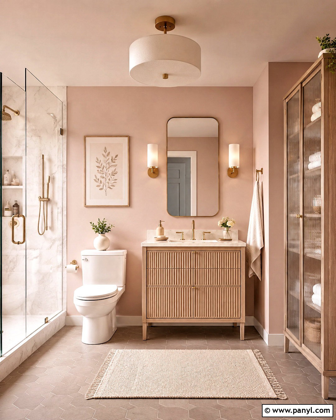 Blush Pink Bathroom - 35 trending bathroom colors