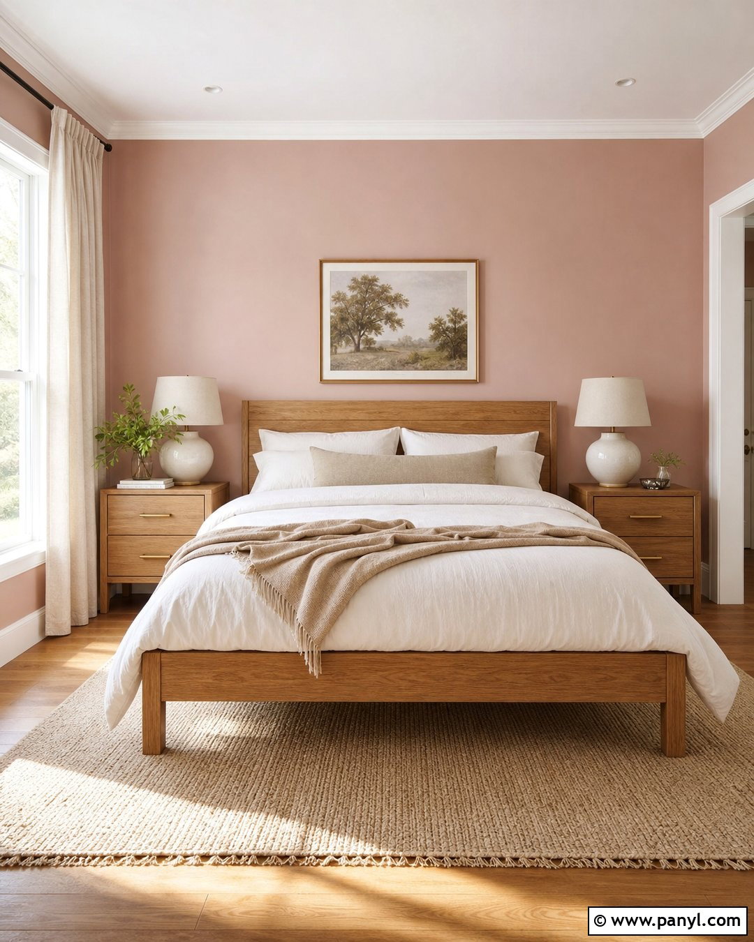 Blush Pink Bedroom Accent Wall - 35 pink accent walls