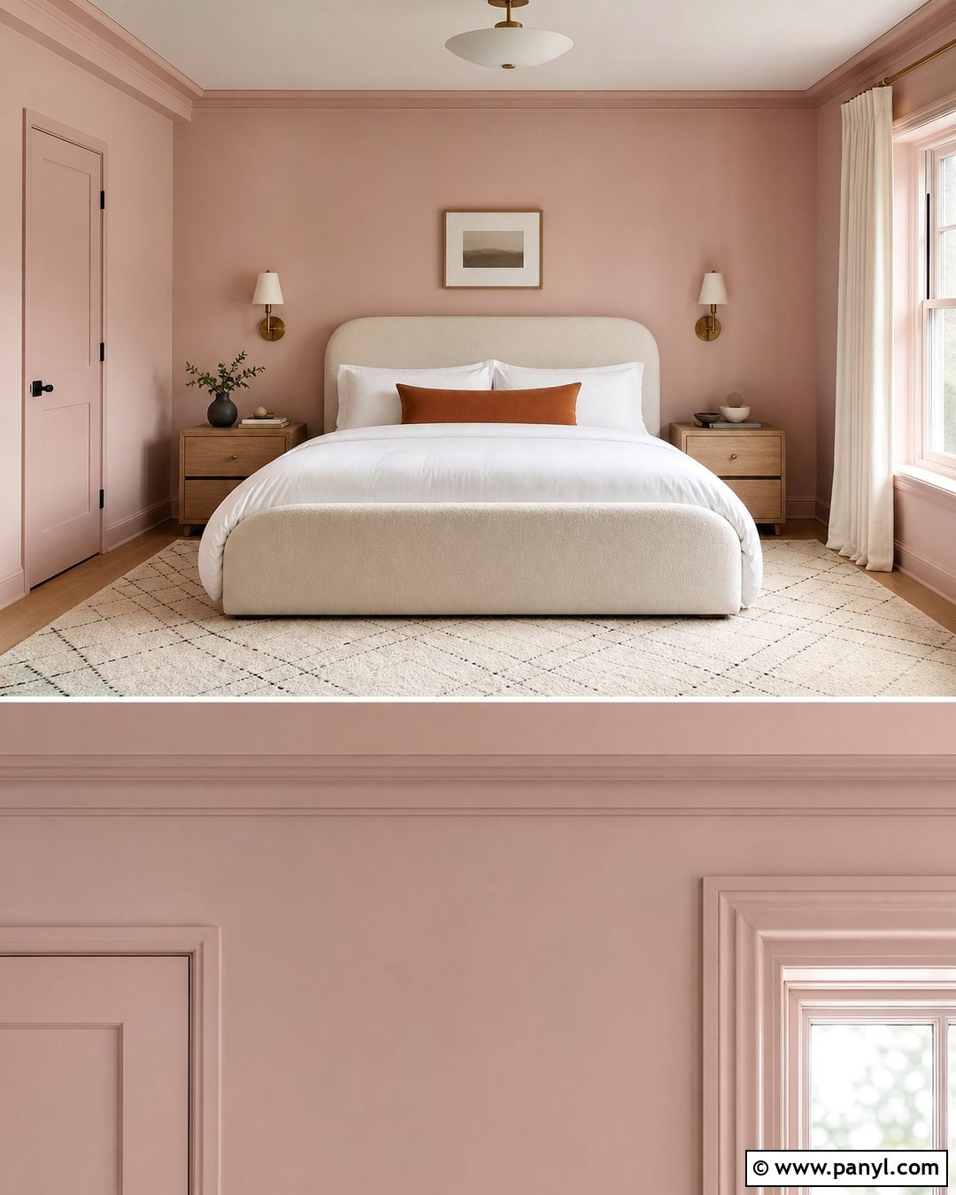 Blush Pink Bedroom Walls And Trim - 25 Same Color Trim And Walls