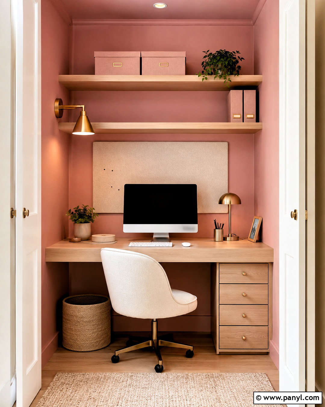 Blush Pink Closet Office - 20 blush pink office ideas