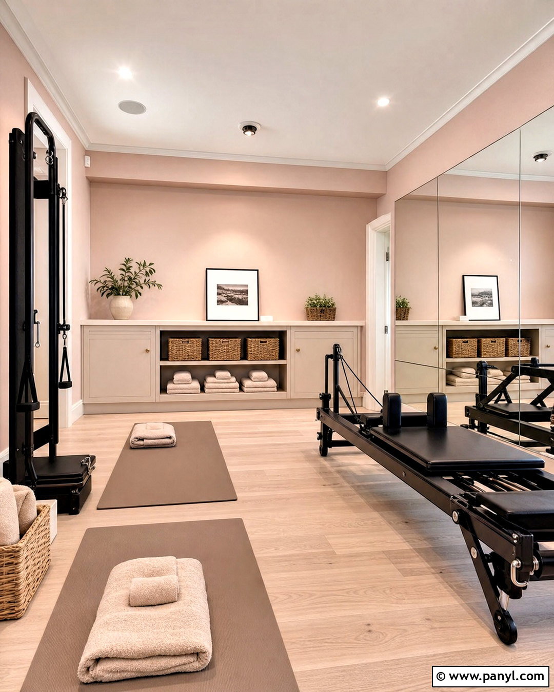 Blush Pink Home Gym - 20 home gym colors paint ideas