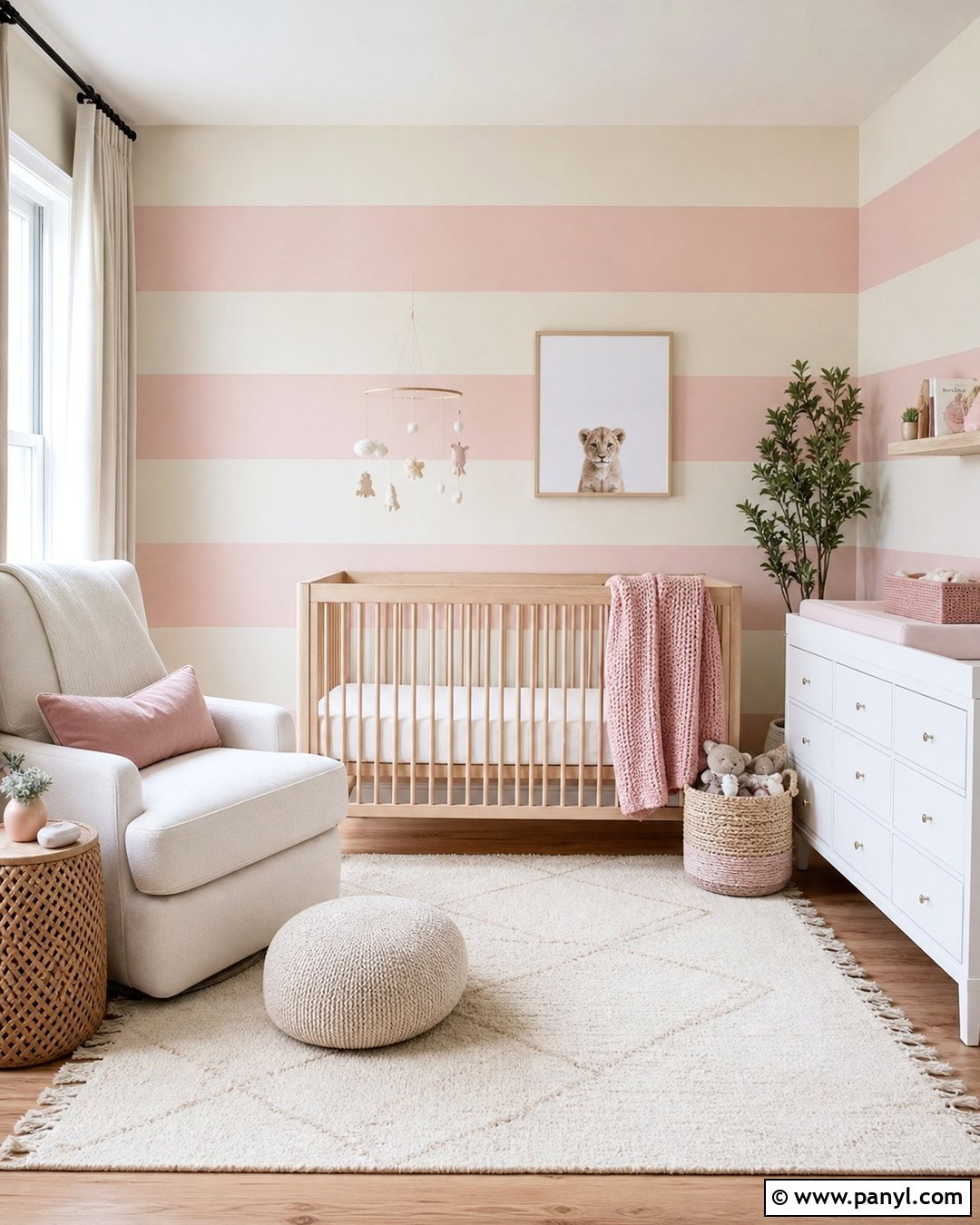 30 Pink Stripe Wall Ideas for Sweet, Stylish Modern Rooms
