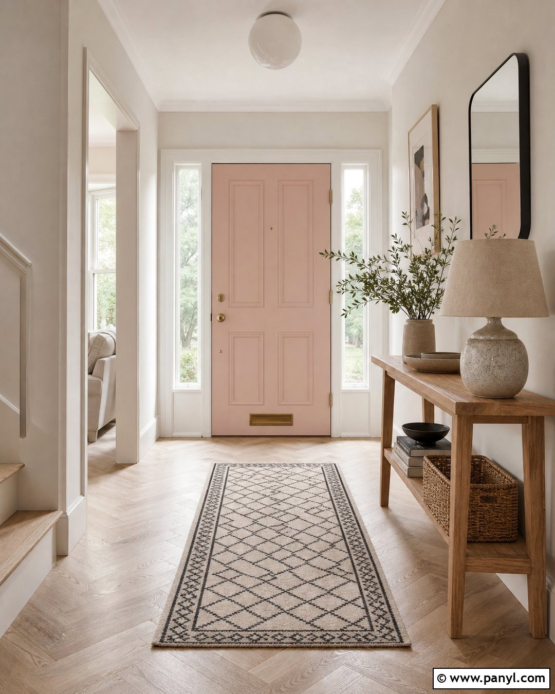 Blush Pink Inside Front Door - 25 Inside Of Front Door Painted Ideas