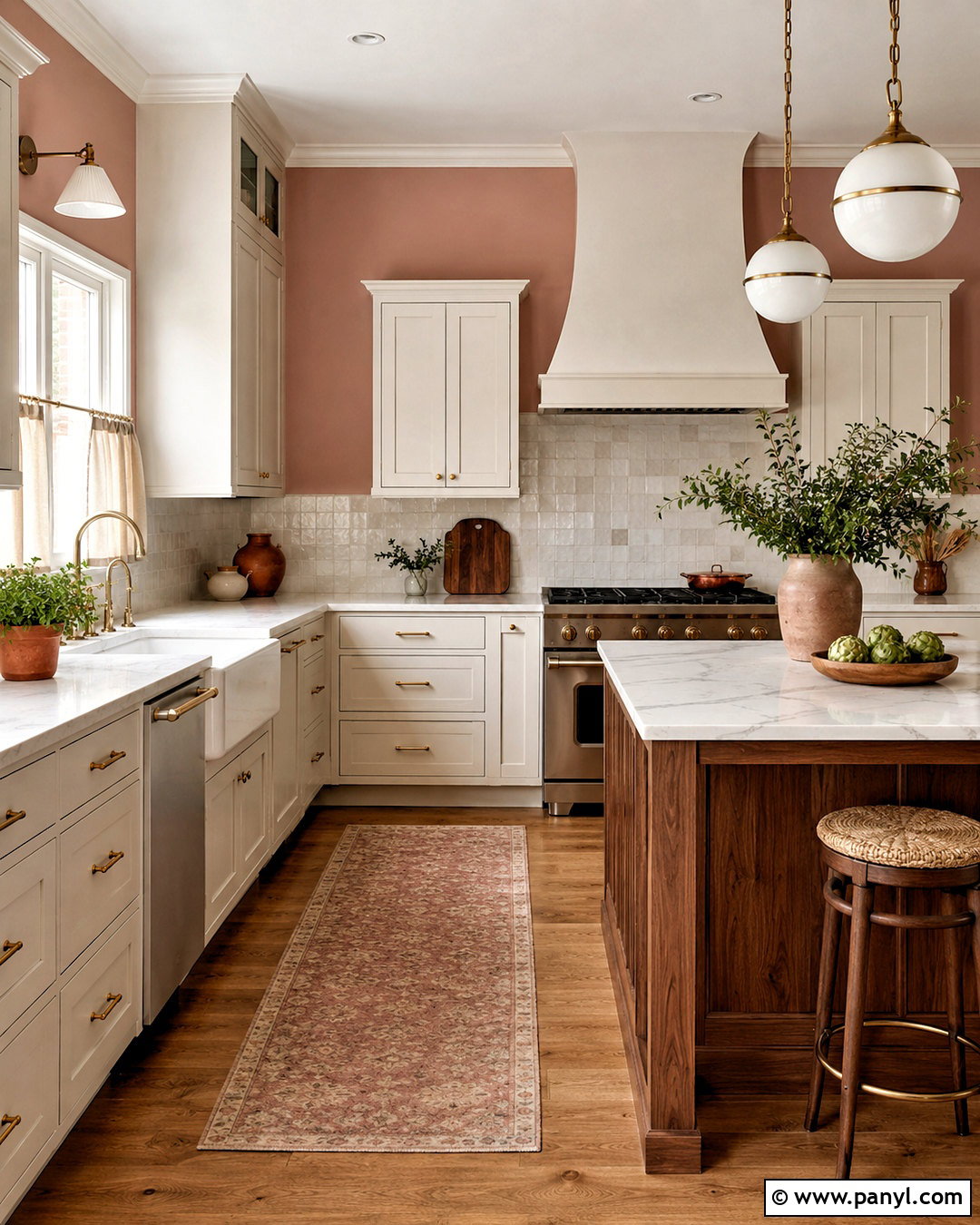 Blush Pink Kitchen Walls - 40 Kitchen Wall Colors With White Cabinets