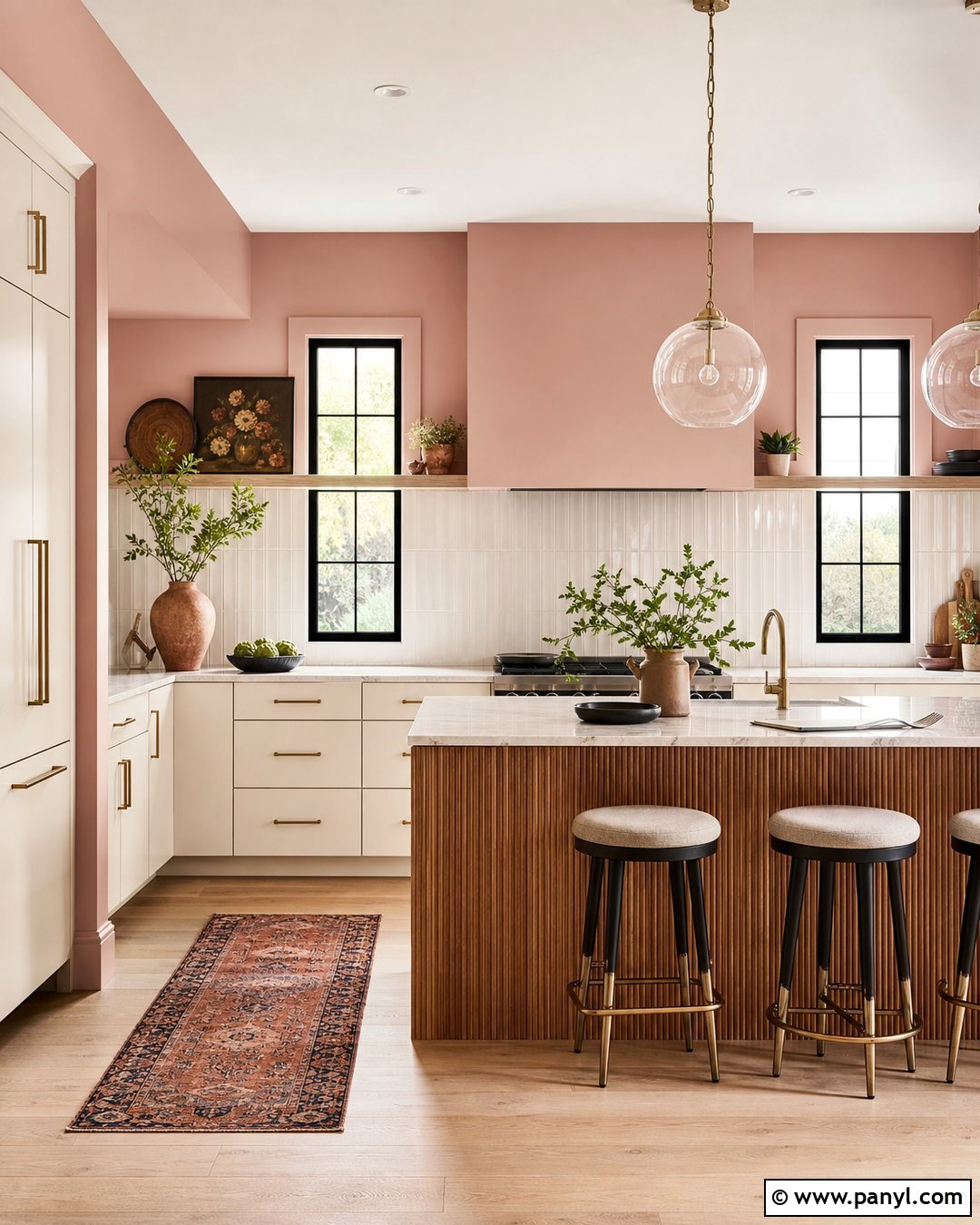 Blush Pink Kitchen Walls - 35 kitchen wall colors with cream cabinets