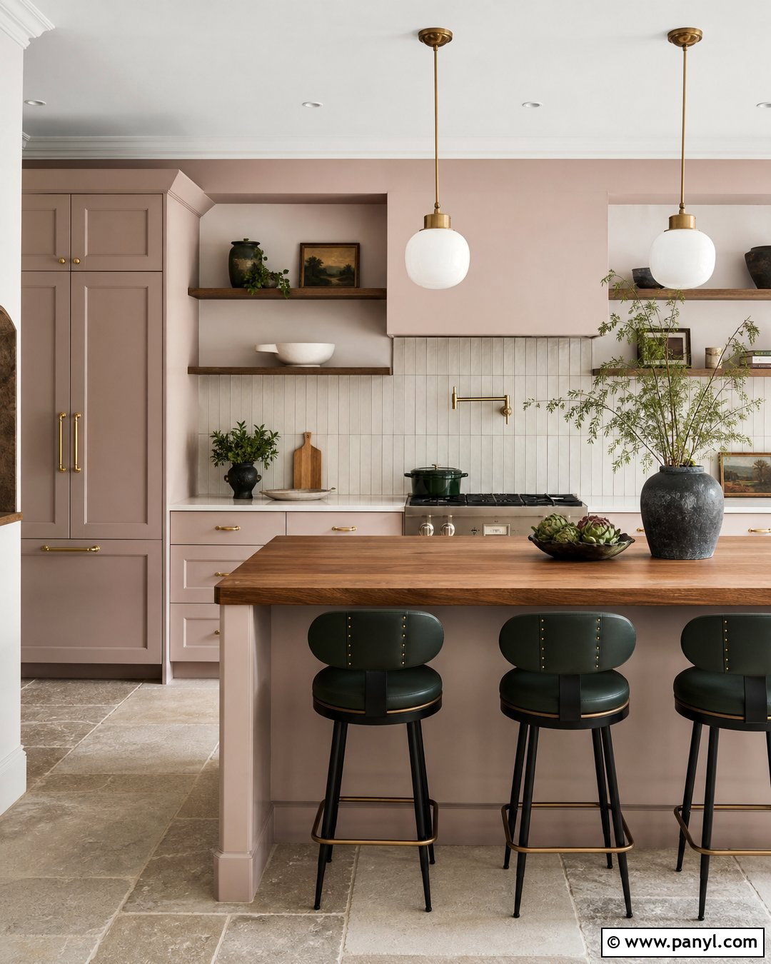 Blush Pink Kitchen Walls - 35 kitchen wall colours
