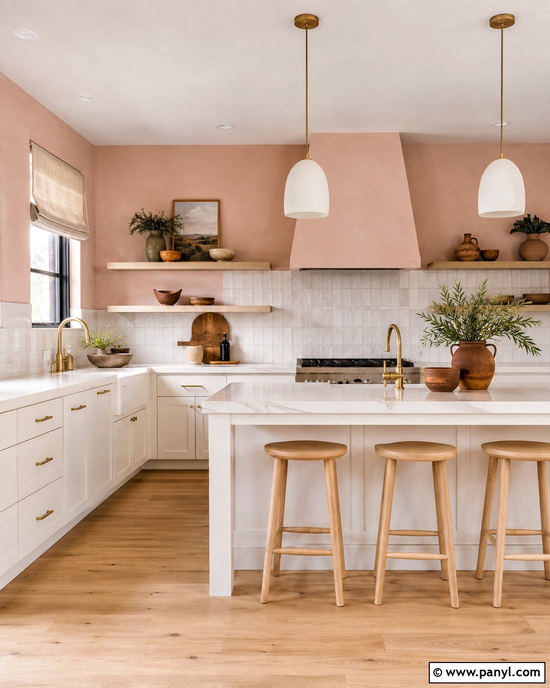 Blush Pink Kitchen Walls - 35 white kitchen cabinets wall color ideas