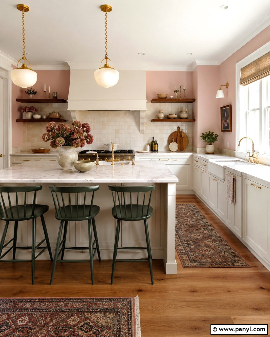 Blush Pink Kitchen Walls - 20 Bright Kitchen Wall Colors