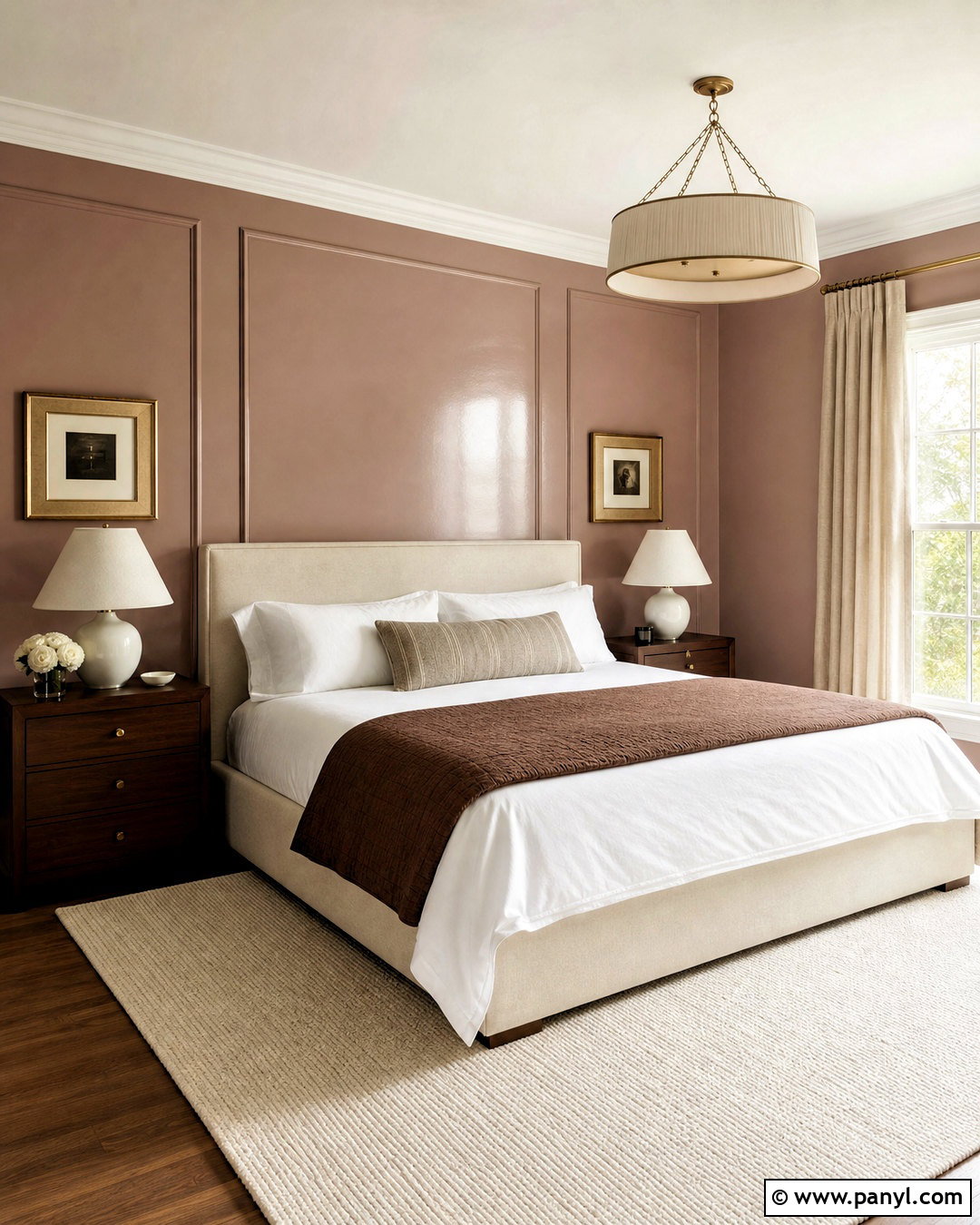 Blush Pink Lacquered Bedroom Walls - 20 lacquered walls