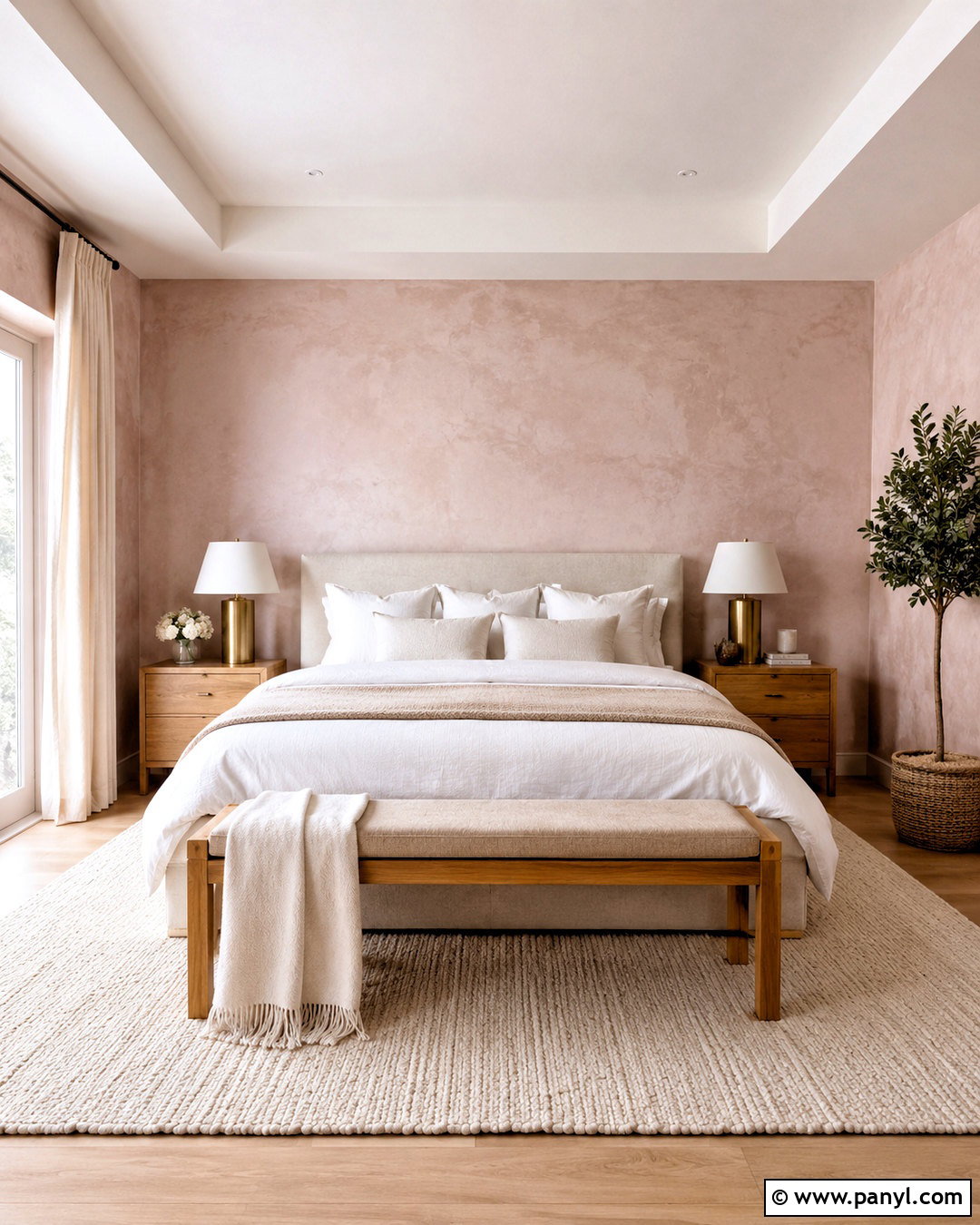 Blush Pink Limewash Bedroom - 20 pink limewash bedroom ideas