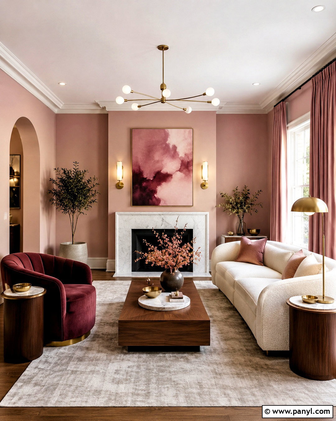Blush Pink Living Room - 20 living room pastel colors
