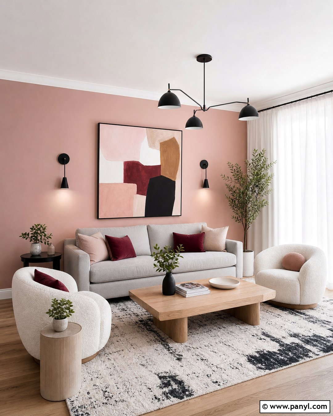 Blush Pink Living Room Wall Color - 30 Interior Wall Colors Living Room Ideas