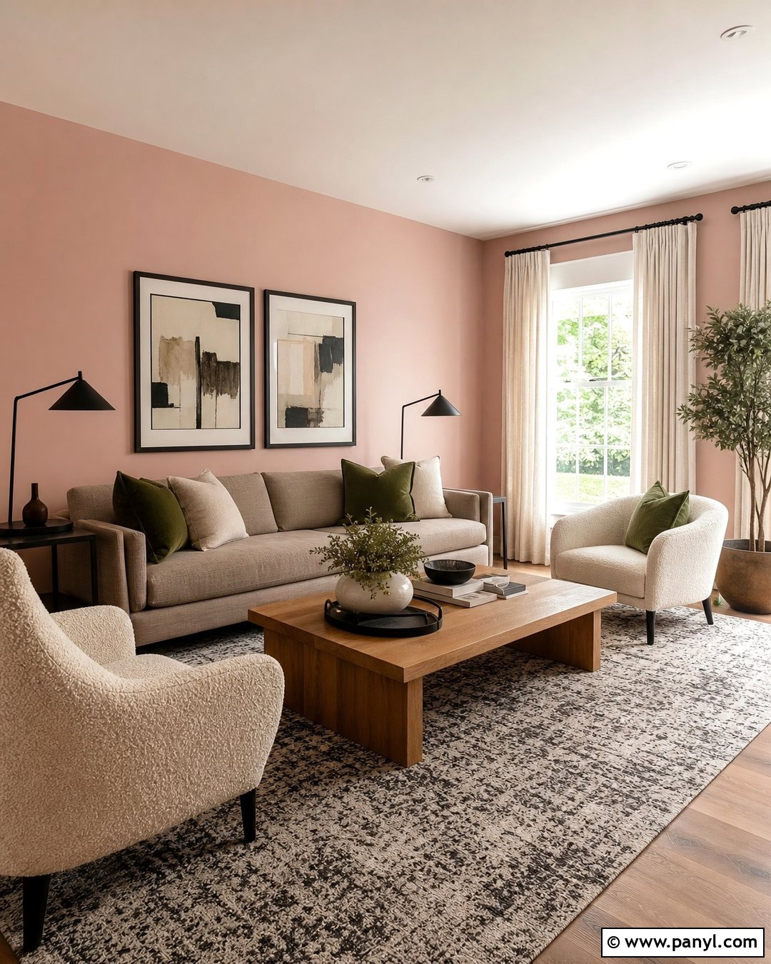 Blush Pink Living Room Walls - 35 Best Wall Colors For Living Room Ideas