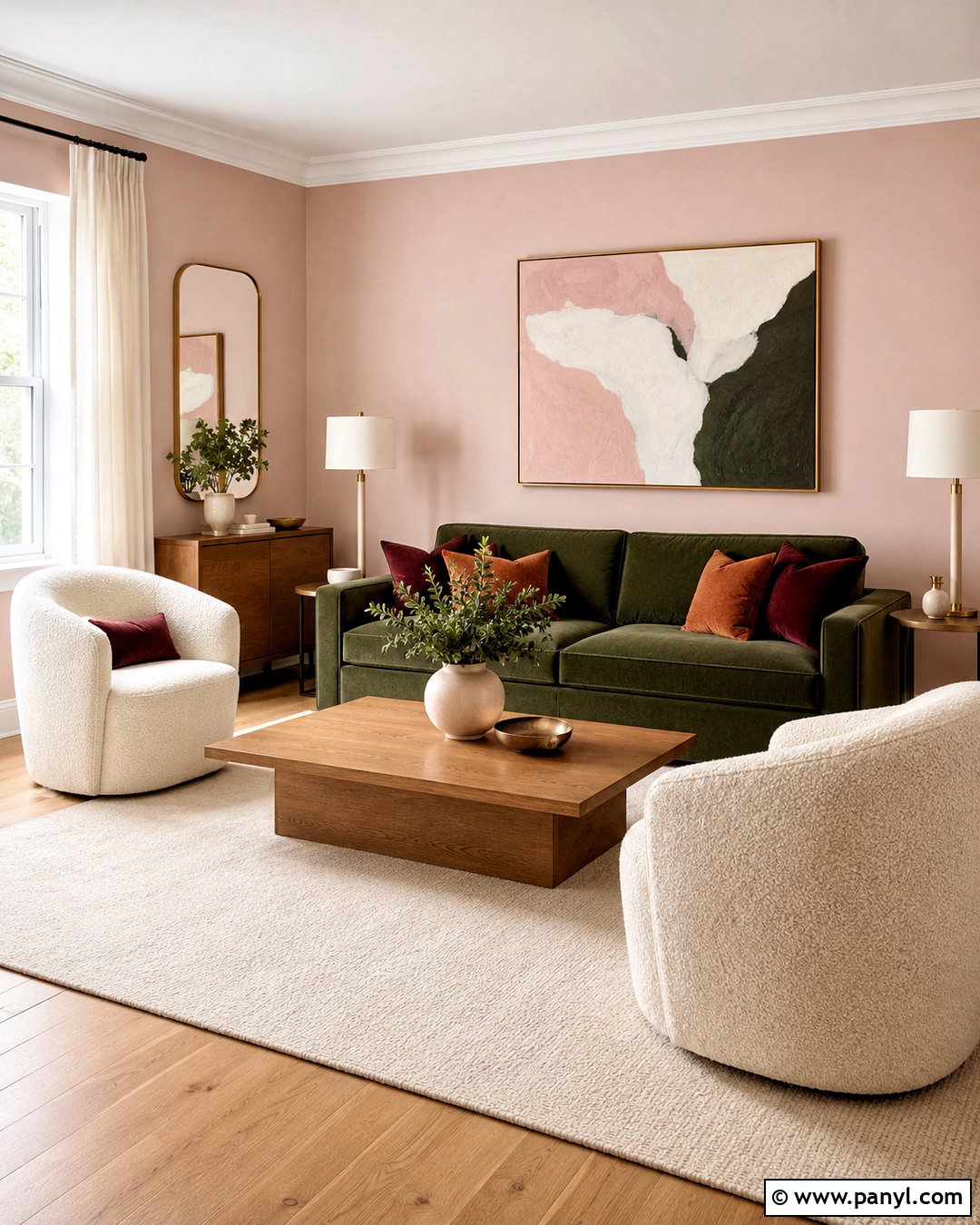 Blush Pink Living Room Walls - 20 light wall colors for living room ideas