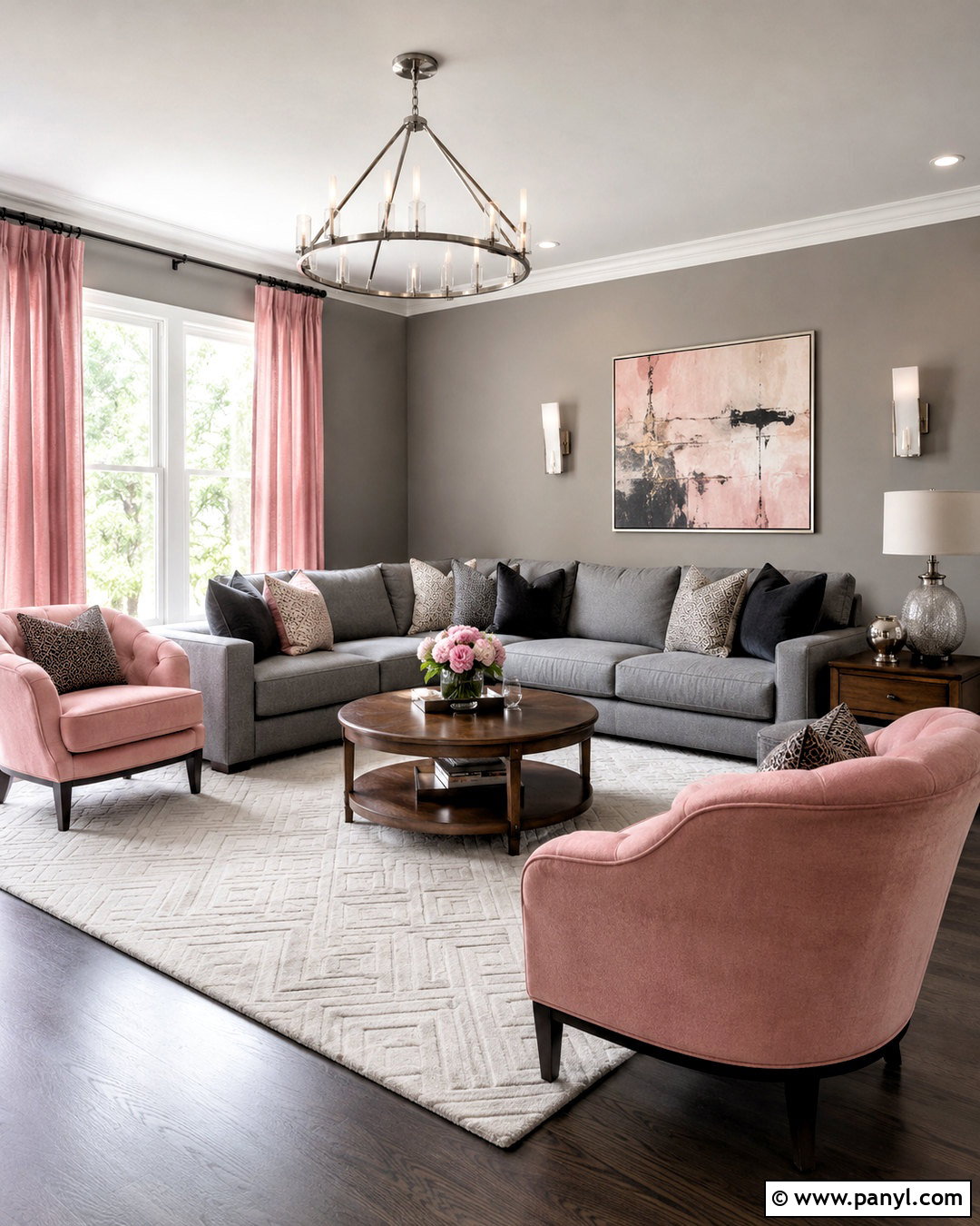 Blush Pink Living Room With Sage Green - 20 blush pink living room ideas