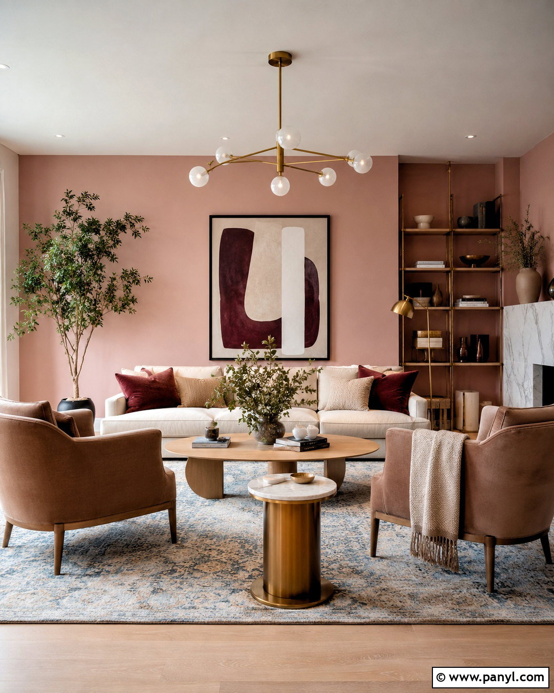 Blush Pink Living Room - 20 interior design living room colors