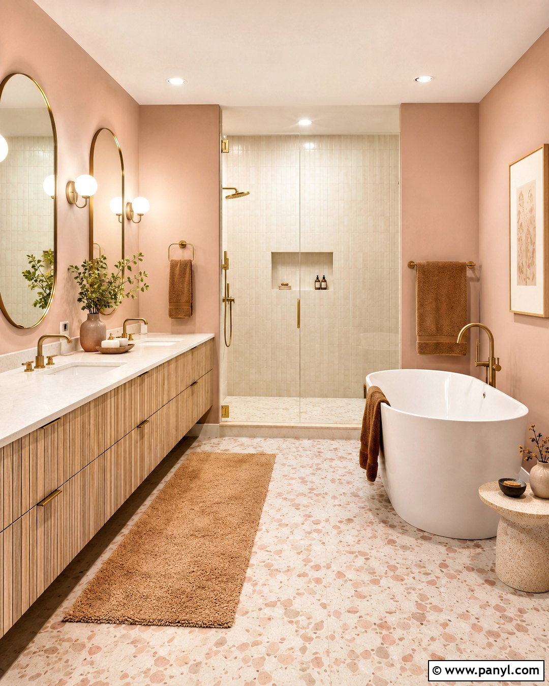 Blush Pink Master Bath - 20 master bath paint colors