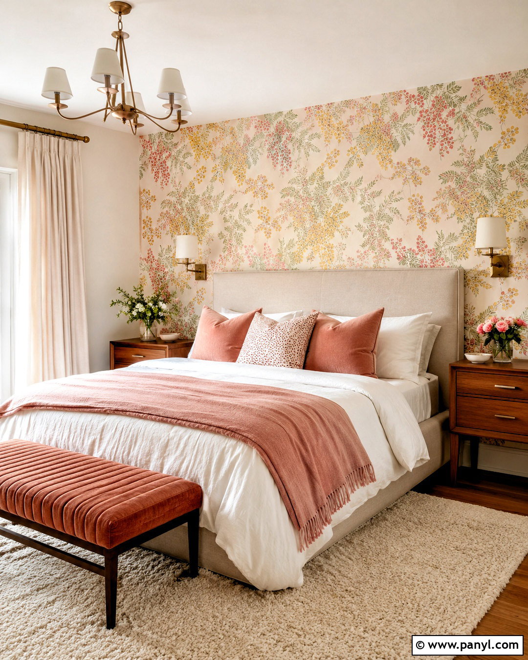 Blush Pink Mimosa Wall - 20 mimosa wall ideas