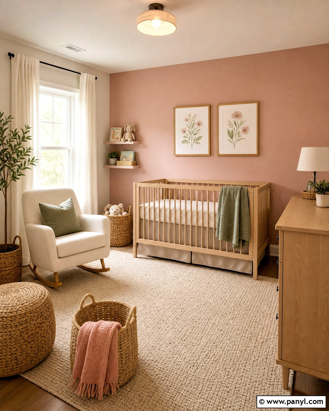 Blush Pink Nursery Accent Wall - 20 accent wall paint ideas